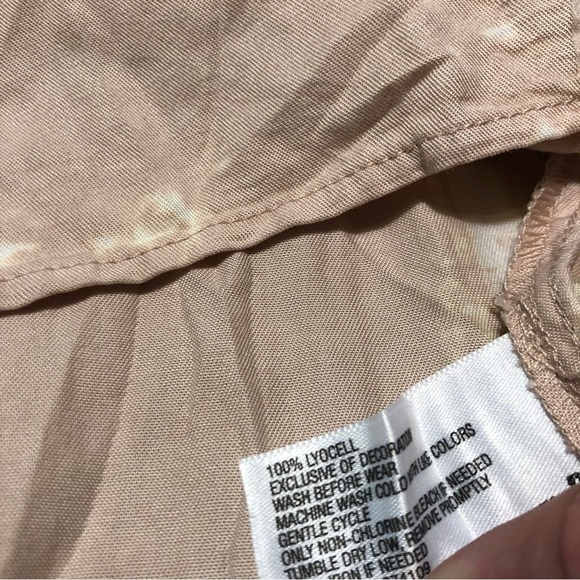 NWT knox rose womens size medium pink elastic sleeve peasant blouse tie top - Picture 10 of 11